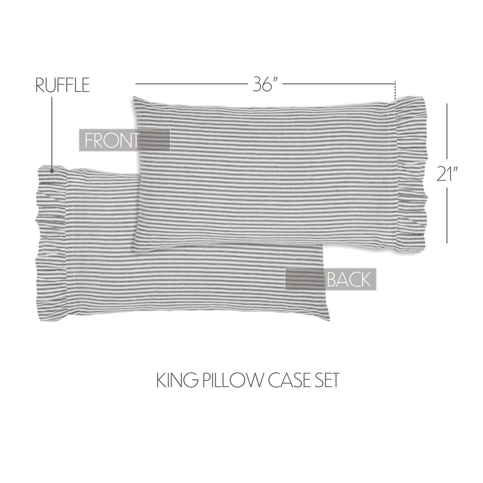 Keansburg Cotton Pillowcase, King