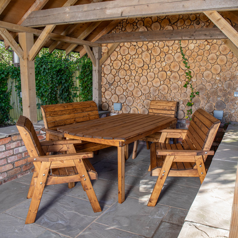 Patio Dining Set Table,, 95 cm H x 180 cm W x 95 cm D