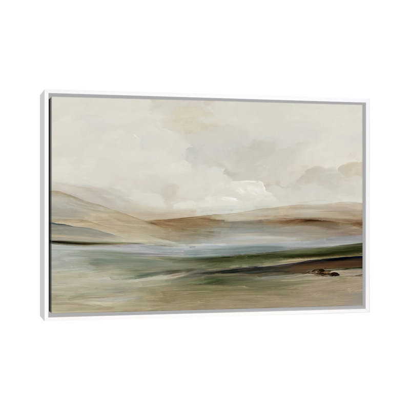 Echoes of Solitude - Wall Art Print - Framed Canvas, 18" H x 26" W, White