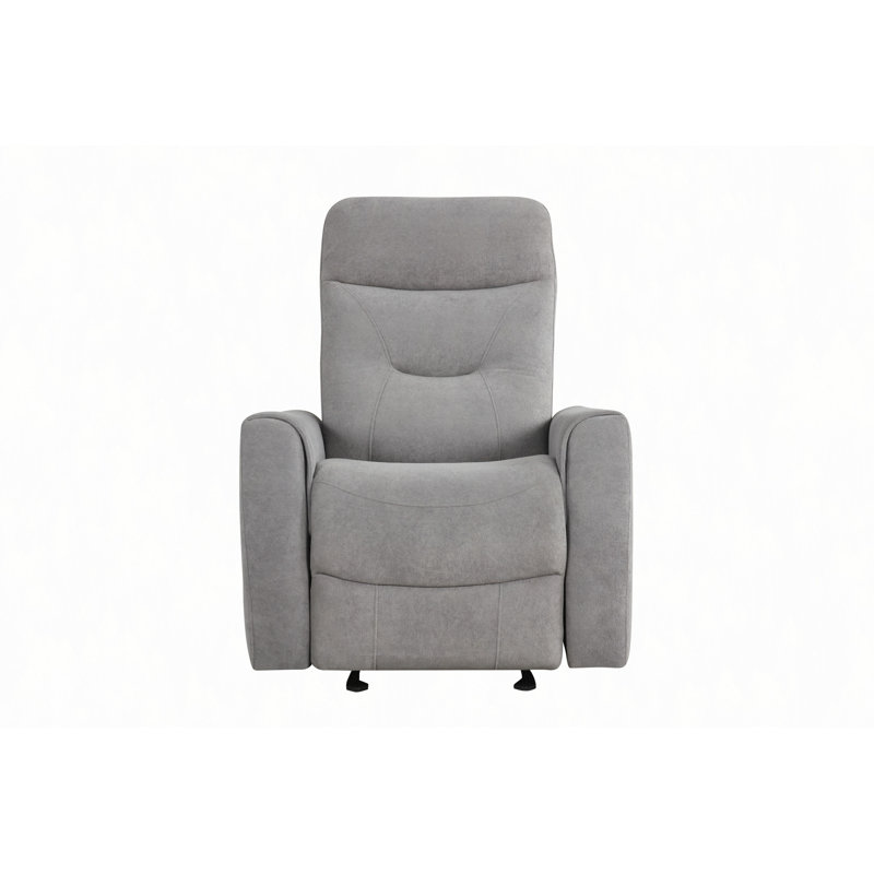 Paterson Swivel Recliner, Gray Fabric