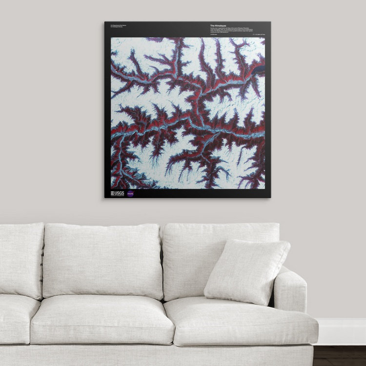 « himalaya-usg earth the art », impression, H 36 po x l 34 po x P 1,5 po, Toile