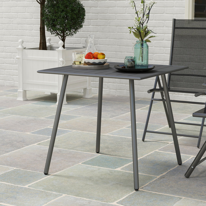 Square Metal Outdoor Dining Table,Bistro Table,Coffee Table,Bar Table , 80cm cm W 80cm cm D