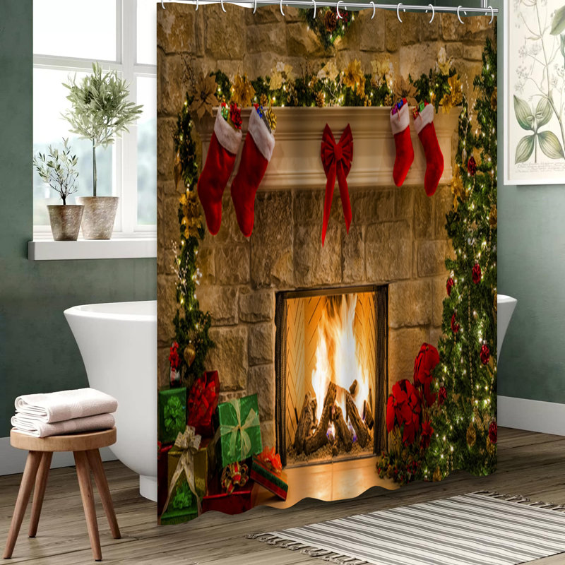 Rideau de douche Christmas, L 72 po x l 78 po