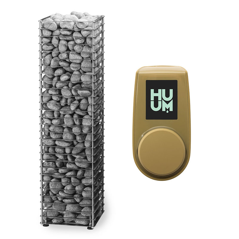 HUUM Cliff 6kW Sauna Heater with UKU WiFi Control, (Sauna Stones Included), Sand