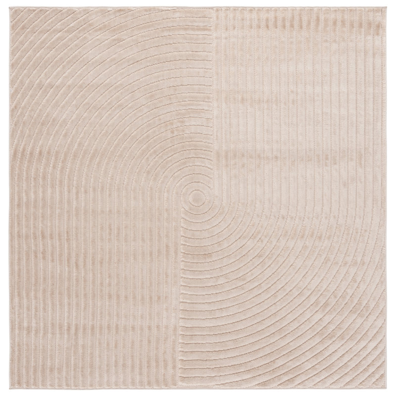 Selena Performance Geometric Shapes Rug, Square 6'7"