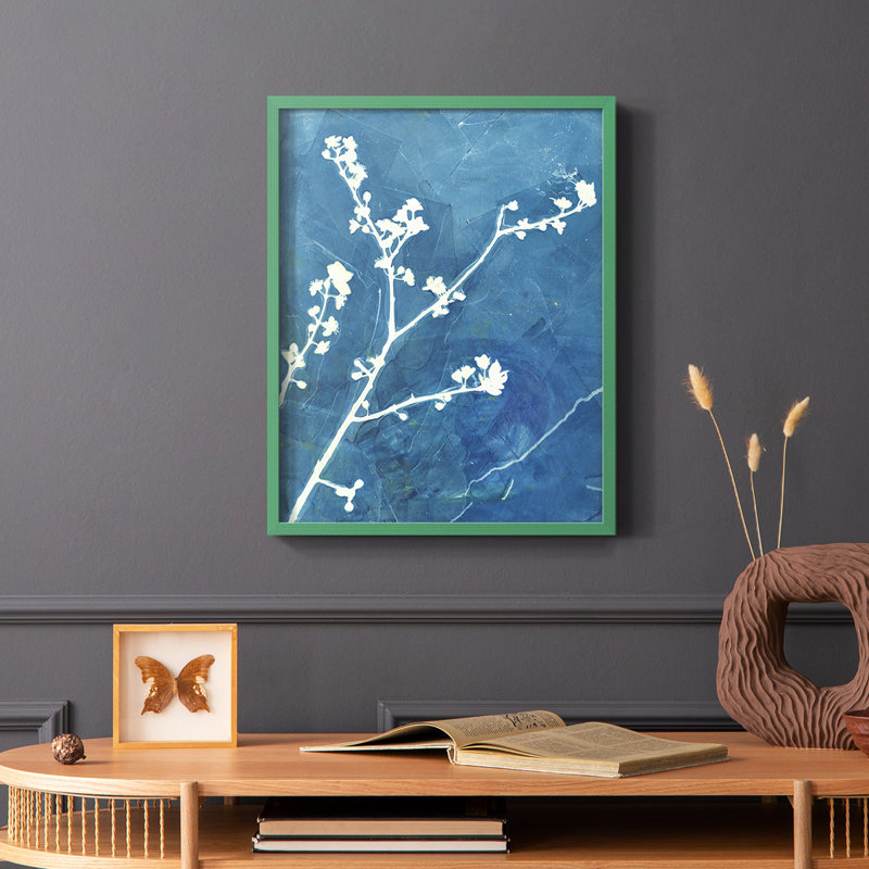 Believe Framed Print - Solid Wood, Green, 10" H x 8" W