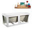59" Streamline Soaking Freestanding Tub and Tray With Internal Drain-101697693