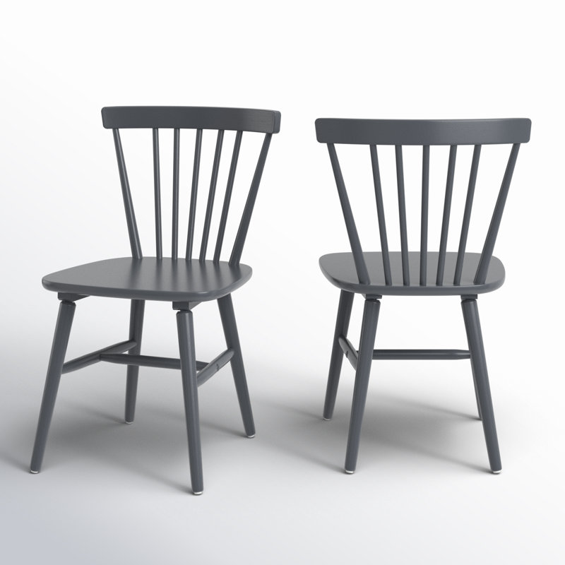 Antoya 17.83'' H Solid Wood Side Chair, Gray