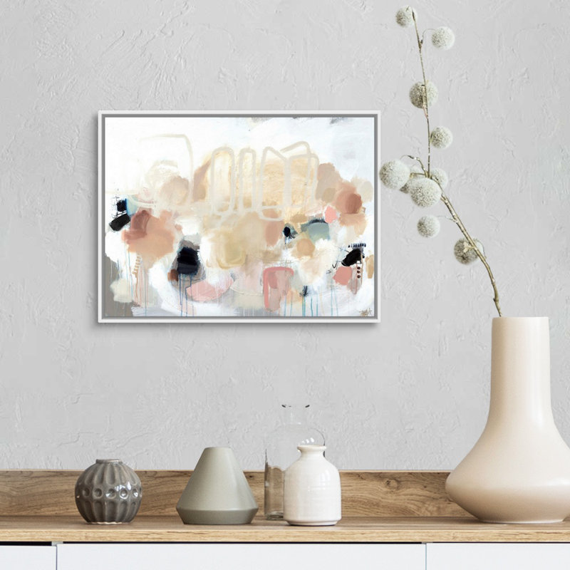 « Unify » par B. Robert, reproduction d’art sur toile, Cadre blanc, H 14 po x l 18 po x P 1,75 po