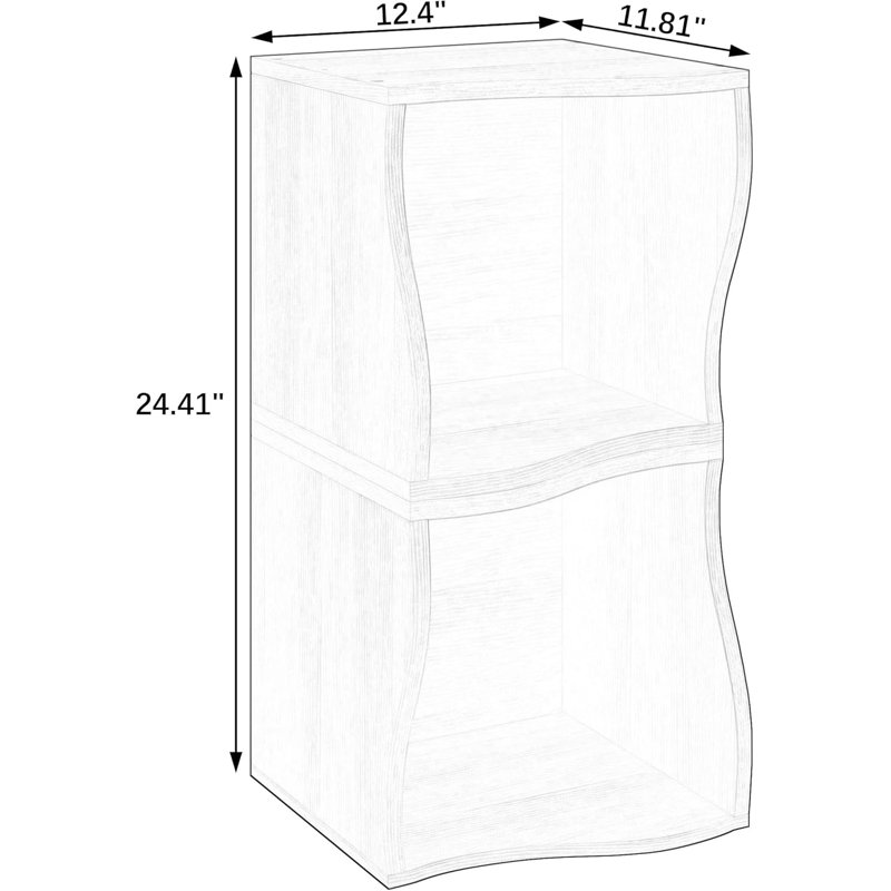 Double Layered Independent Storage Rack Unique Bookshelf, Pink