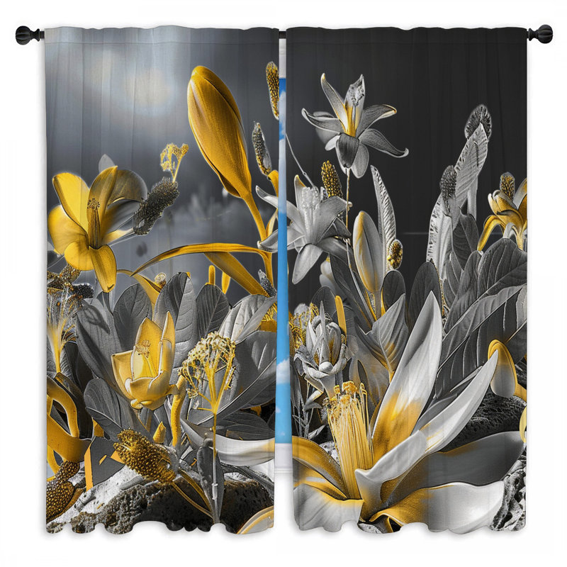 Paire de rideaux obscurcissant en polyester Nitish, L 40 po x L 82 po