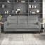 Canapé à 3 places de style moderne avec revêtement en chenille gris et ressorts ensachés confortables 1 pièce