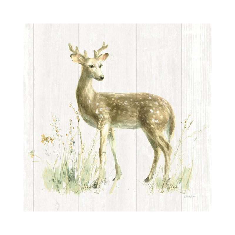 Meadows Edge III On Wood by Danhui Nai - Wrapped Canvas Gallery-Wrapped Canvas Giclée, 45.72 cm H x 45.72 cm W x 1.91 cm D