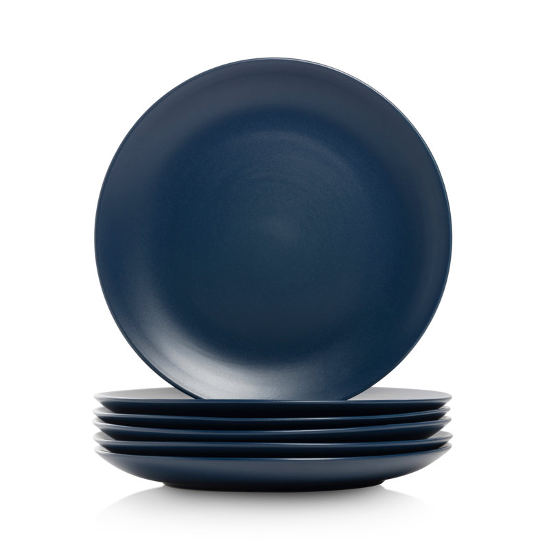 Assiette plate 10,5 po Wazee Matte, Bleu minuit