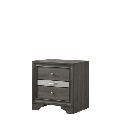 Table de chevet grise