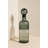 Decorative Glass Bottle Vase Dia 4.5" Clear & Gray
