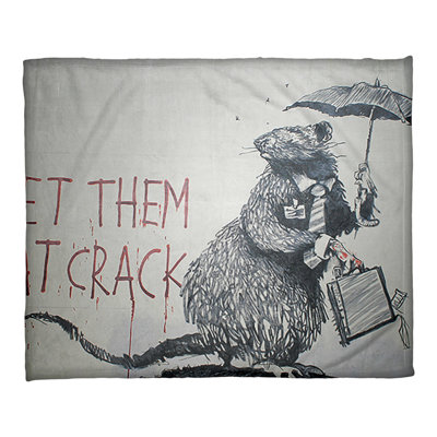 Banksy Sewn Throw Blanket