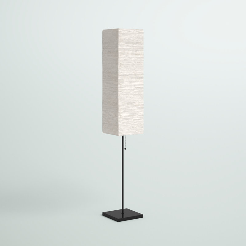63'' Black Column Floor Lamp