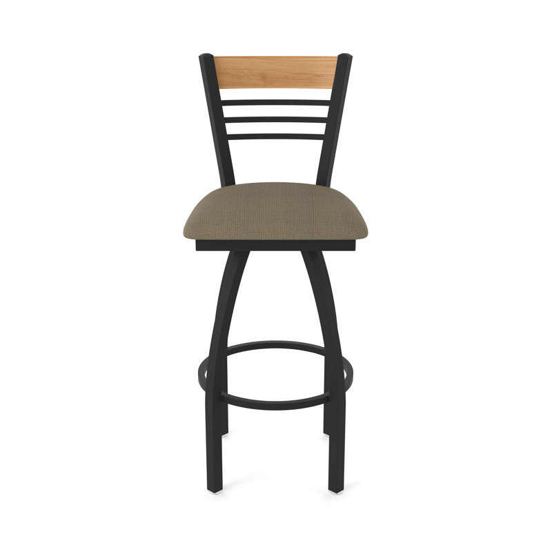 Tabouret tournant 880 Eleanor, Noir, Marron foncé, Très grand (assise de 36 po de hauteur)