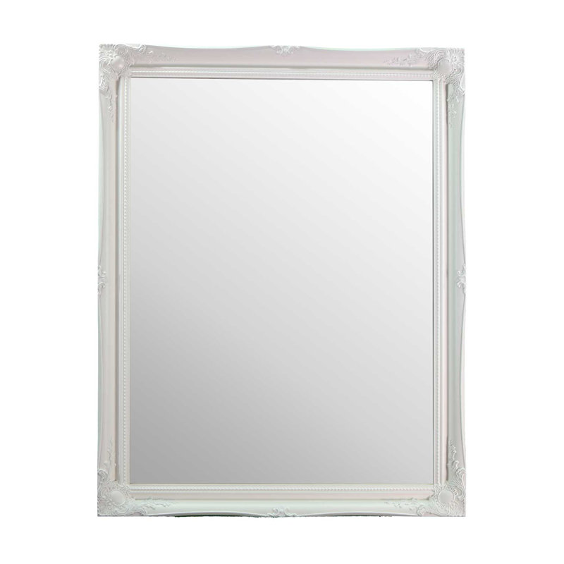 McLeansboro Wood Flat Mirror, 137cm H x 76cm W, White