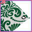 Tapisserie murale motif damassé vert-1912577228