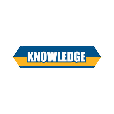 AmTab - CVBannerH-K-1248-EC - Character Values Banner - Horizontal - Knowledge - 12"W x 48"L