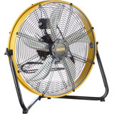 Heavy Duty Shroud Fan In Yellow With IP 44 Enclosed Powerful 1/4 Motor, High Velocity Air Circulator