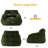 Oversize Compression Bean Bag Chairs For Adults With Pillow and Pocket ,Green-1084838467