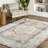 Mattawa Oriental Power Loom Performance Peach/Blue Rug-1643007395