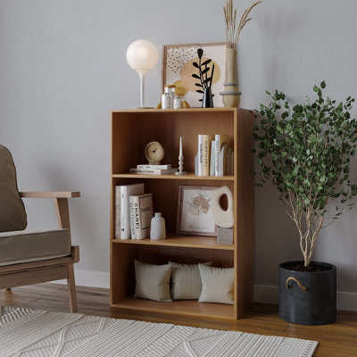 Tahura 90 cm H x 60 cm W Solid Wood Ladder Bookcase
