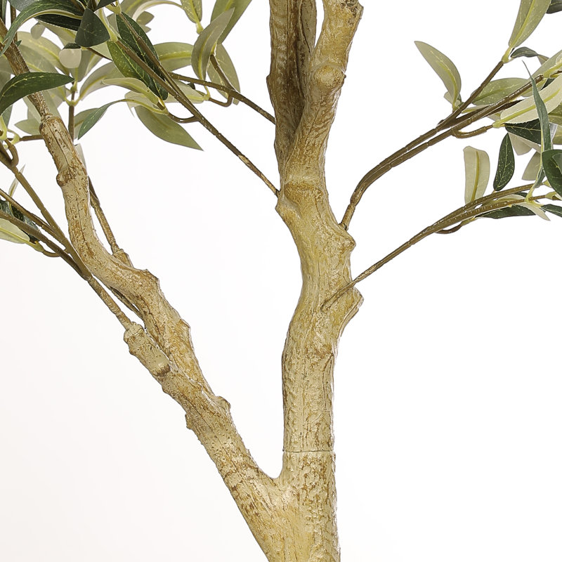 6ft Faux Olive Tree in Pot, Lifelike Artificial Olive Plant for Home and Office Decor, 72" x 23"