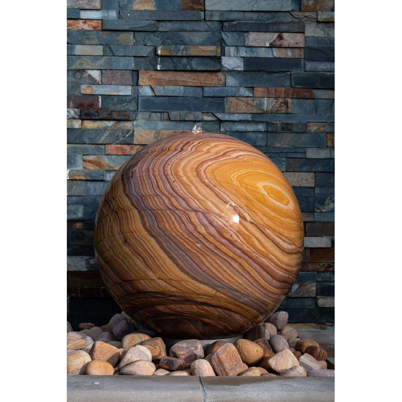 Woodley Outdoor Natural Stone Pool Fountain
