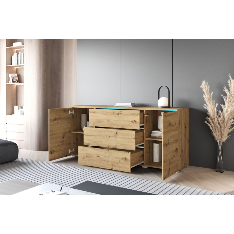 Aayran 150cm Sideboard, Artisan Oak