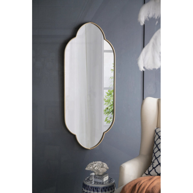 Miroir mural champagne doré