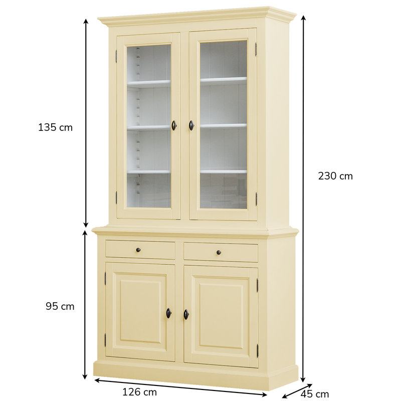 Ava-Kate Display Cabinet, Light Ivory
