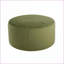 Repose-pieds, rond en velours moderne, l 30 po x H 16 po, vert olive - repose-pieds, siège, table d'appoint | Vert olive | Velours