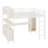 Metal Loft Bed Featuring A Wardrobe, L-Desk And  Storage Shelves-1615113866