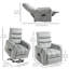 Fauteuil inclinable électrique lève-personne standard de 31,1 po Tasley