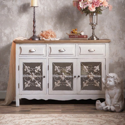 European style rustic decoration accent cabinet