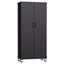 71" All-Black Metal Garage Storage Cabinet With Wheels - Heavy-Duty Tool Storage Cabinet For Home, Office, School, And Garage Organization