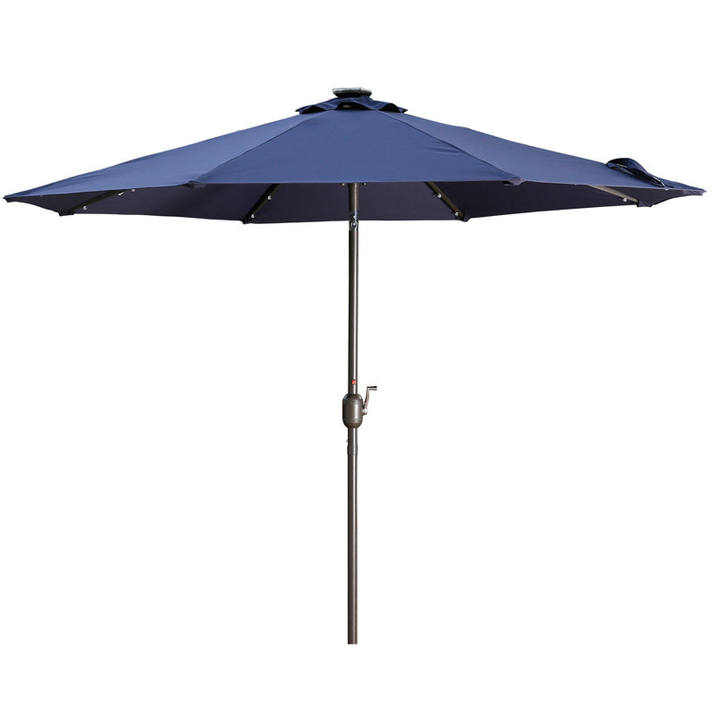 Parasol de marché lumineux 108 po Ifzah, Bleu marine
