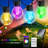 Bryah Solar Smart String Lights Outdoor 25Ft 15 Bulbs Globe G40 LED with Remote and App Control