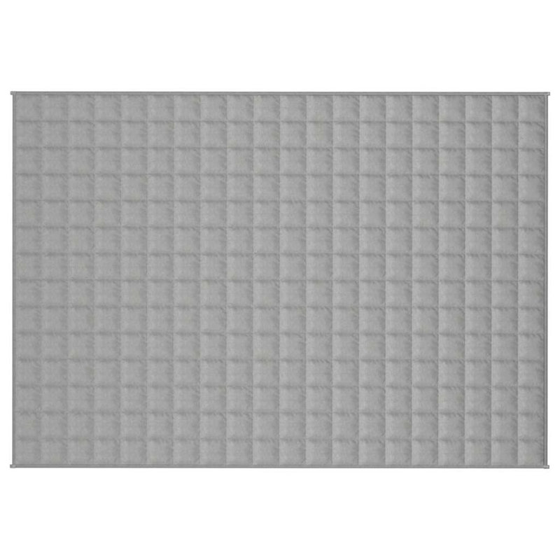 Couverture lestée vidaXL Coton, polyester, perles de verre, Gris, L 55,1 po x L 78,7 po