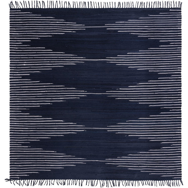 Gwin Cotton Abstract Indoor Rug, Square 10'