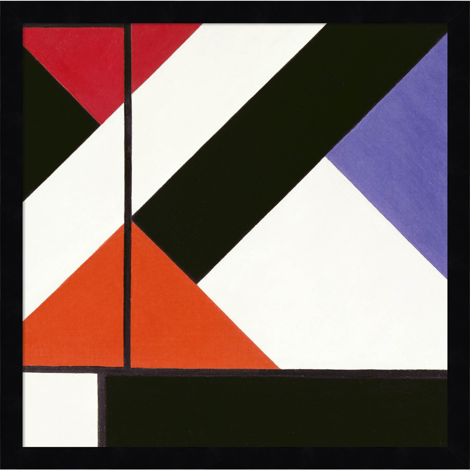 Simultaneous Counter Composition by Theo Van Doesburg, Black Framed, 17" H x 17" W