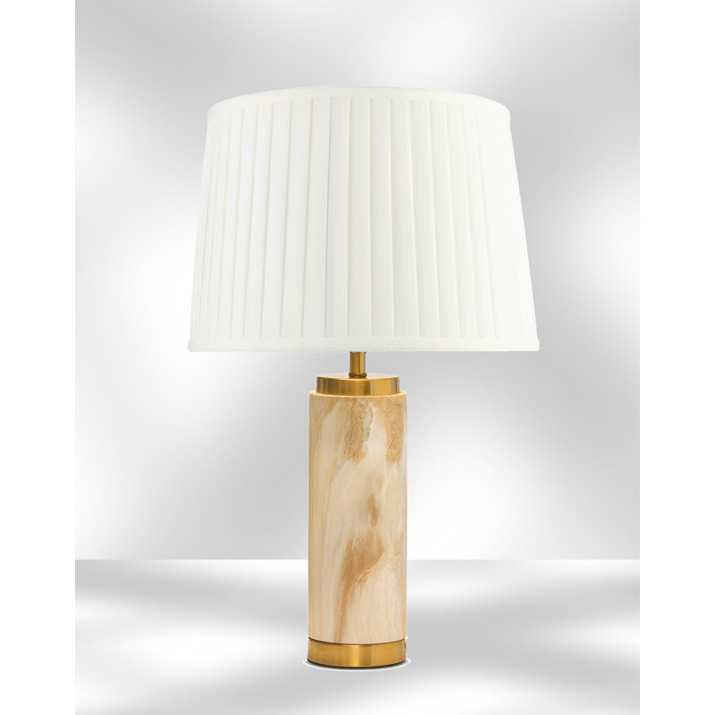 Alisander MARBLE EFFECT 56cm Table Lamp, Gold