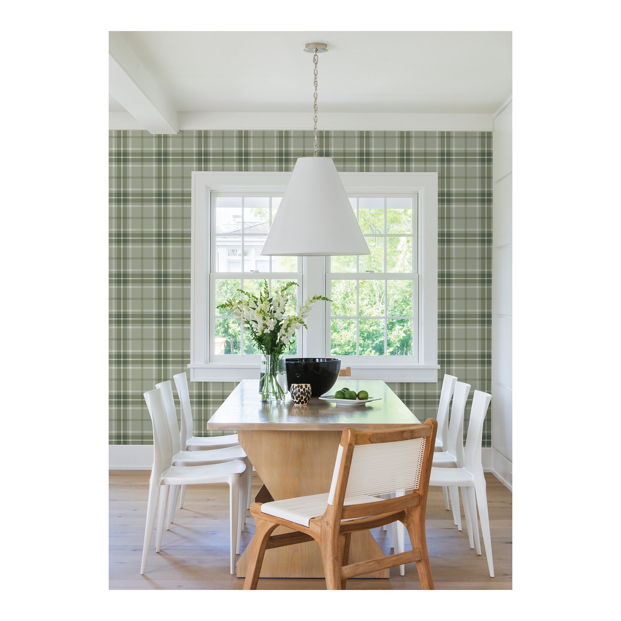 Plaid Wallpaper, Green