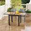 Table de patio extensible 31,5 "à 63" avec support en L inclus pour la fixation à l'extérieur