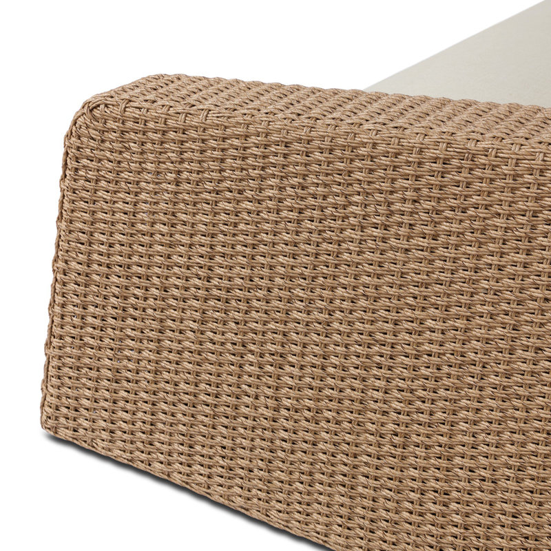 Westby Outdoor Sofa-Faux Black Hyacinth, Vergo Cream, Faux Hyacinth