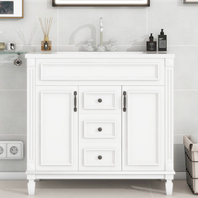 Meuble-lavabo avec rangement en résine 35,99 po